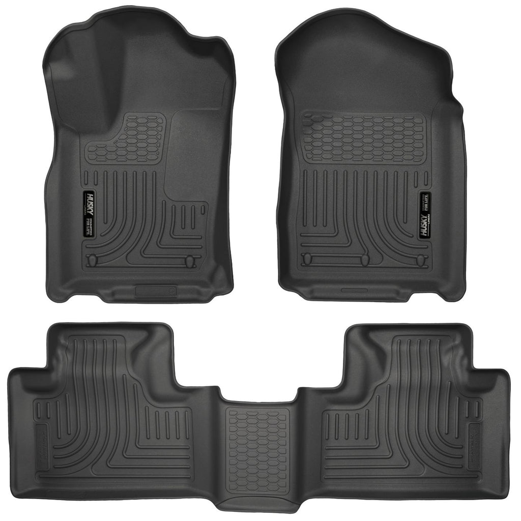 Husky Liners 99051 | Husky Liners Front & 2nd Seat Floor Liners, Fits 11-15 DURANGO/GRAND CHEROKEE WEATHERBEATER FRONT & 2ND SEAT FLOOR LINERS BLACK