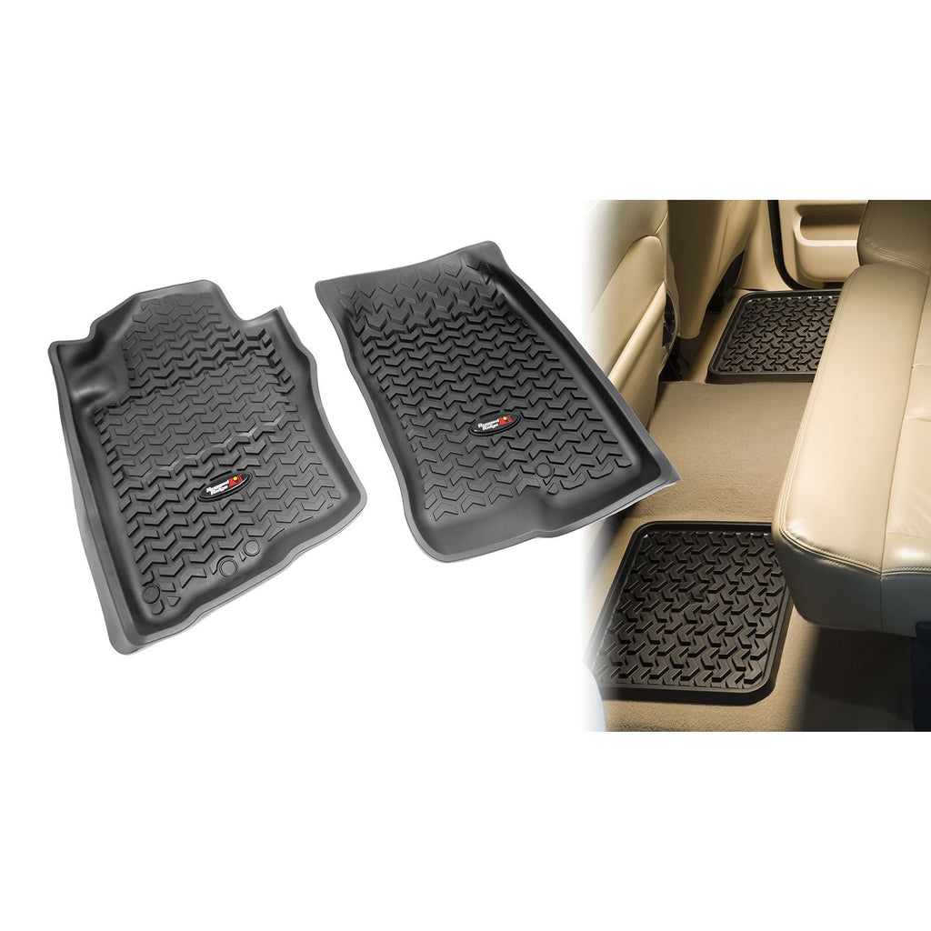 Rugged Ridge 82987.80 | Floor Liners, Kit, Black; 05-12 Nissan Pathfinder/Xterra