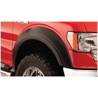 Bushwacker 22003-11 Black Extend-A-Fender Style Smooth Finish Front Fender Flares for 1992-2014 Ford E-150 E-250/E-350 Super Duty