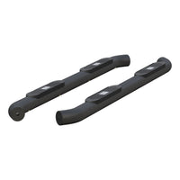 Big Step 4" Black Aluminum Round Side Bars Select Silverado Sierra Crew