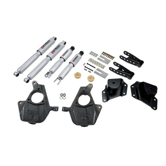 BELLTECH 655SP LOWERING KITS  Front And Rear Complete Kit W/ Street Performance Shocks 2005-2006 Chevrolet Silverado/Sierra (Std Cab w/ Factory Front Torsion bar) 2 in. F/4 in. R drop W/ Street Performance Shocks