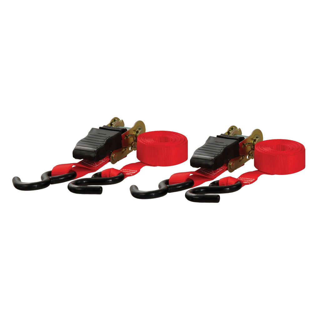 10' Red Cargo Straps with S-Hooks (500 lbs 2-Pack)