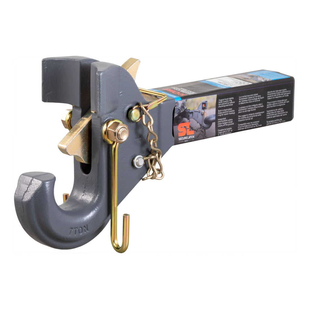 SecureLatch Receiver-Mount Pintle Hook (2" Shank 14K 2-1/2" or 3" Lunette)