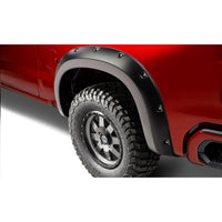 Bushwacker 40106-02 Black Pocket/Rivet Style Smooth Finish Rear Fender Flares for 2019-2022 Chevrolet Silverado 1500