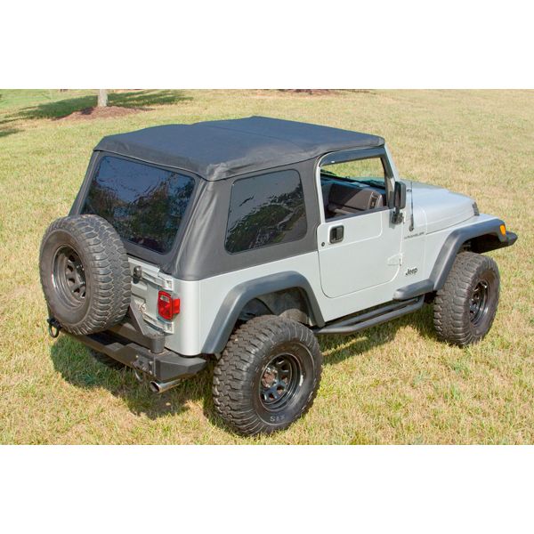 XHD Soft Top Black Diamond Bowless; 97-06 Jeep Wrangler TJ
