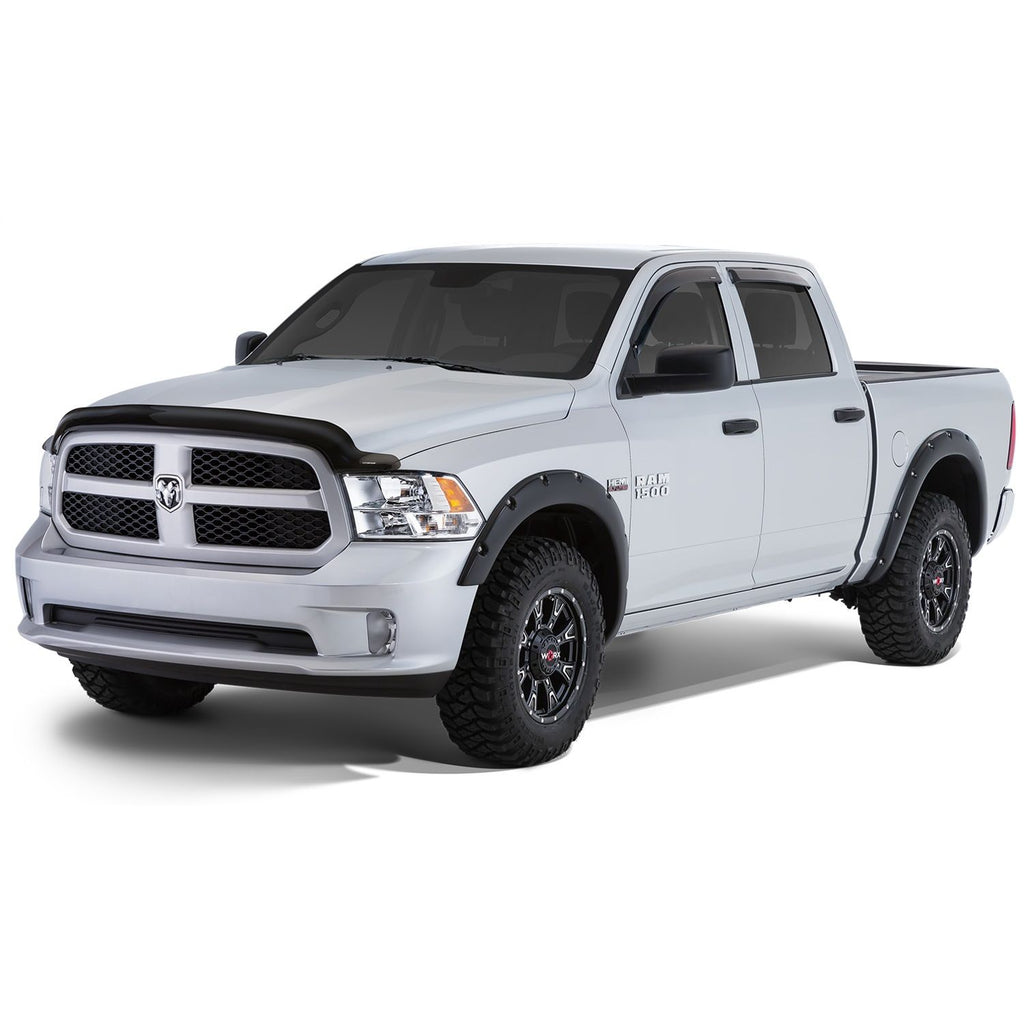 Stampede 8421-2 Black Ruff Riderz Smooth Finish 4-Piece Fender Flare for 2019-2021 Ram 1500 Classic 2009-2018 Dodge Ram 1500 With Plastic Front Bumper Only | Fits 67.4/76.3/96.3 In. Bed