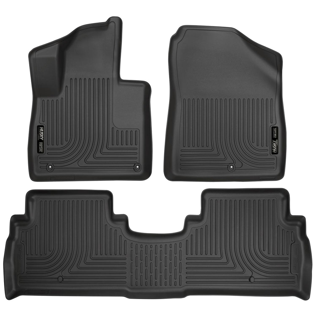 Husky Liners 98691 | Husky Liners Front & 2nd Seat Floor Liners, Fits 16-C SORENTO FRONT & 2ND SEAT FLOOR LINERS WEATHERBEATER SERIES BLACK