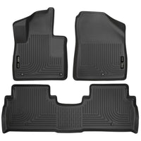 Husky Liners 98691 | Husky Liners Front & 2nd Seat Floor Liners, Fits 16-C SORENTO FRONT & 2ND SEAT FLOOR LINERS WEATHERBEATER SERIES BLACK