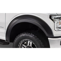 Bushwacker 20093-02 Black Extend-A-Fender Style Smooth Finish Front Fender Flares for 2015-2017 Ford F-150