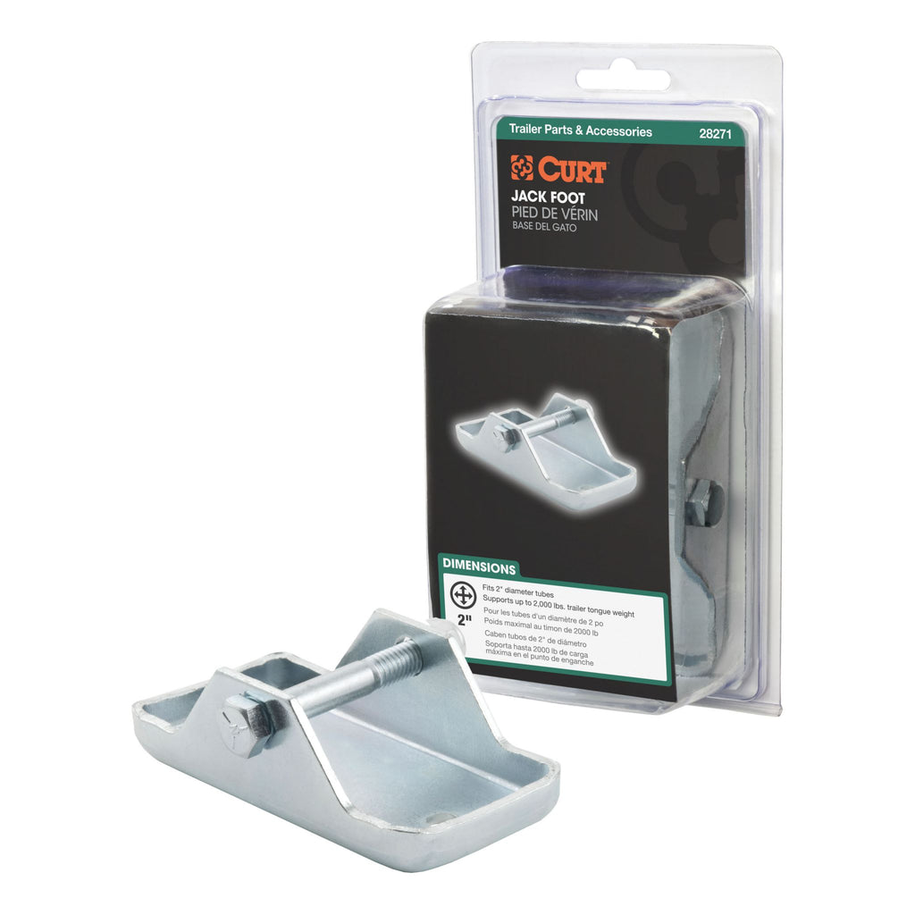 Bolt-On Jack Foot (Fits 2" Tube 2000 lbs Packaged)