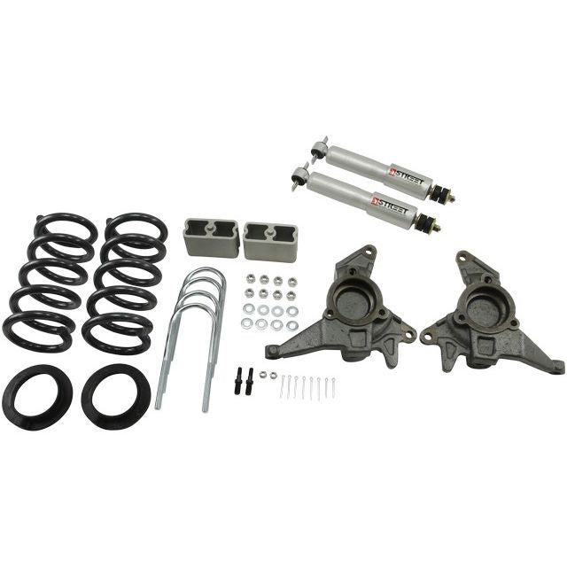 BELLTECH 626SP LOWERING KITS  Front And Rear Complete Kit W/ Street Performance Shocks 1998-2003 Chevrolet Blazer/Jimmy 6 cyl. (except Extreme) 4 in. or 5 in. F/3 in. R drop W/ Street Performance Shocks