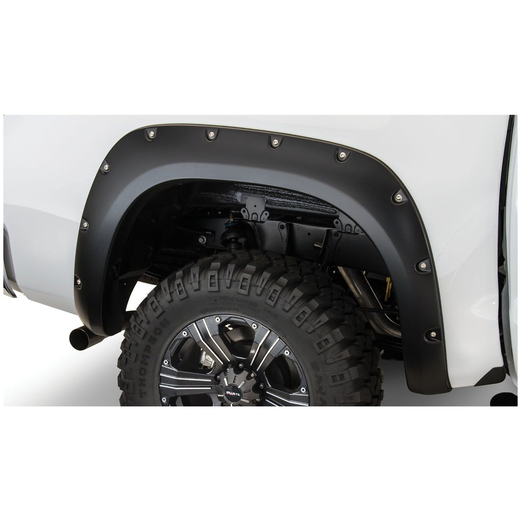 Bushwacker 30024-02 Black Pocket/Rivet Style Smooth Finish Rear Fender Flares for 2007-2013 Toyota Tundra