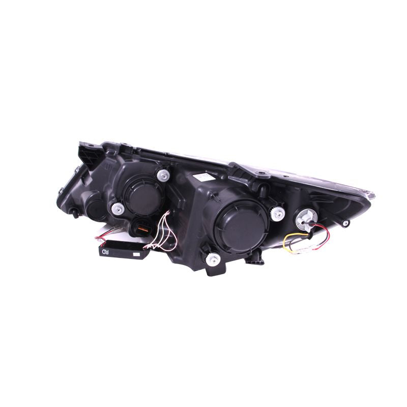 ANZO USA-121460 | Projector Headlight Set w/Halo; Clear Lens; Black Housing;Pair CCFL;