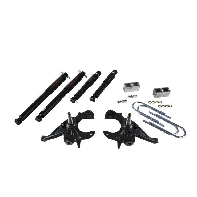 BELLTECH 612ND LOWERING KITS  Front And Rear Complete Kit W/ Nitro Drop 2 Shocks 1982-2004 Chevrolet S10/S15 Pickup 4&6 cyl. (Std Cab) 83-97 Chevrolet Blazer/Jimmy 4&6 cyl. 2 in. F/2 in. R drop W/ Nitro Drop II Shocks