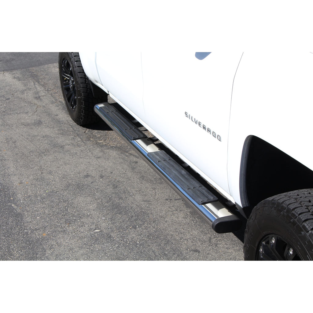 Go Rhino - 686404680PS - 6in OE Xtreme Stainless SideSteps Kit - 80in Long + 4 Brackets Per Side (Gas Only)