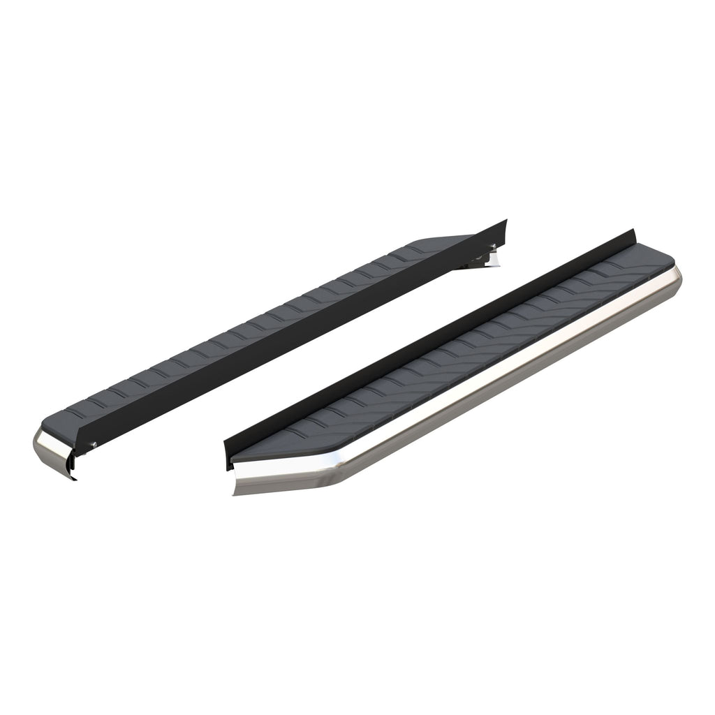 AeroTread 5" x 70" Polished Stainless Running Boards (No Brackets)