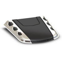 Auto Ventshade 80012 Universal Bullet Hood Scoopwith Smooth Dark Smoke Finish w/Chrome Trim Accents