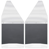 Husky Liners 17097 | Husky Liners Kick Back Mud Flaps 12 Wide - Stainless Steel Top and Weight, Fits 73-16 CHEVROLET,DODGE KICK BACK MUD FLAPS FRONT 12IN WIDE - STAINLESS STEEL TOP