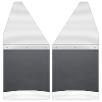 Kick Back Mud Flaps 12" Wide - Stainless Steel Top and Weight