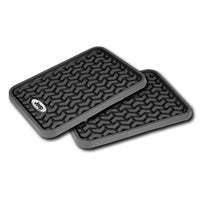 Rugged Ridge DMC-82950.01 | Floor Liners, Rear, Black, Jeep Logo, Universal