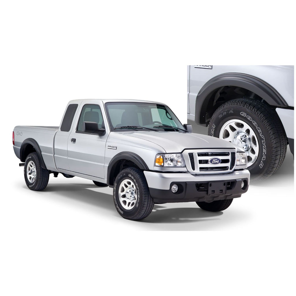 Bushwacker 21912-02 Black OE-Style Smooth Finish 4-Piece Fender Flare Set for 1993-2011 Ford Ranger (Excludes FX4)