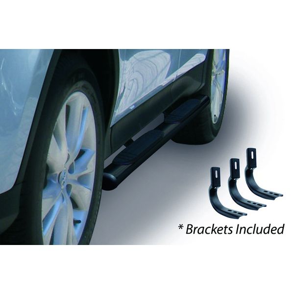 Go Rhino - 684406871B - 4in OE Xtreme SideSteps Kit - 71in Long Black + Mounting Brackets