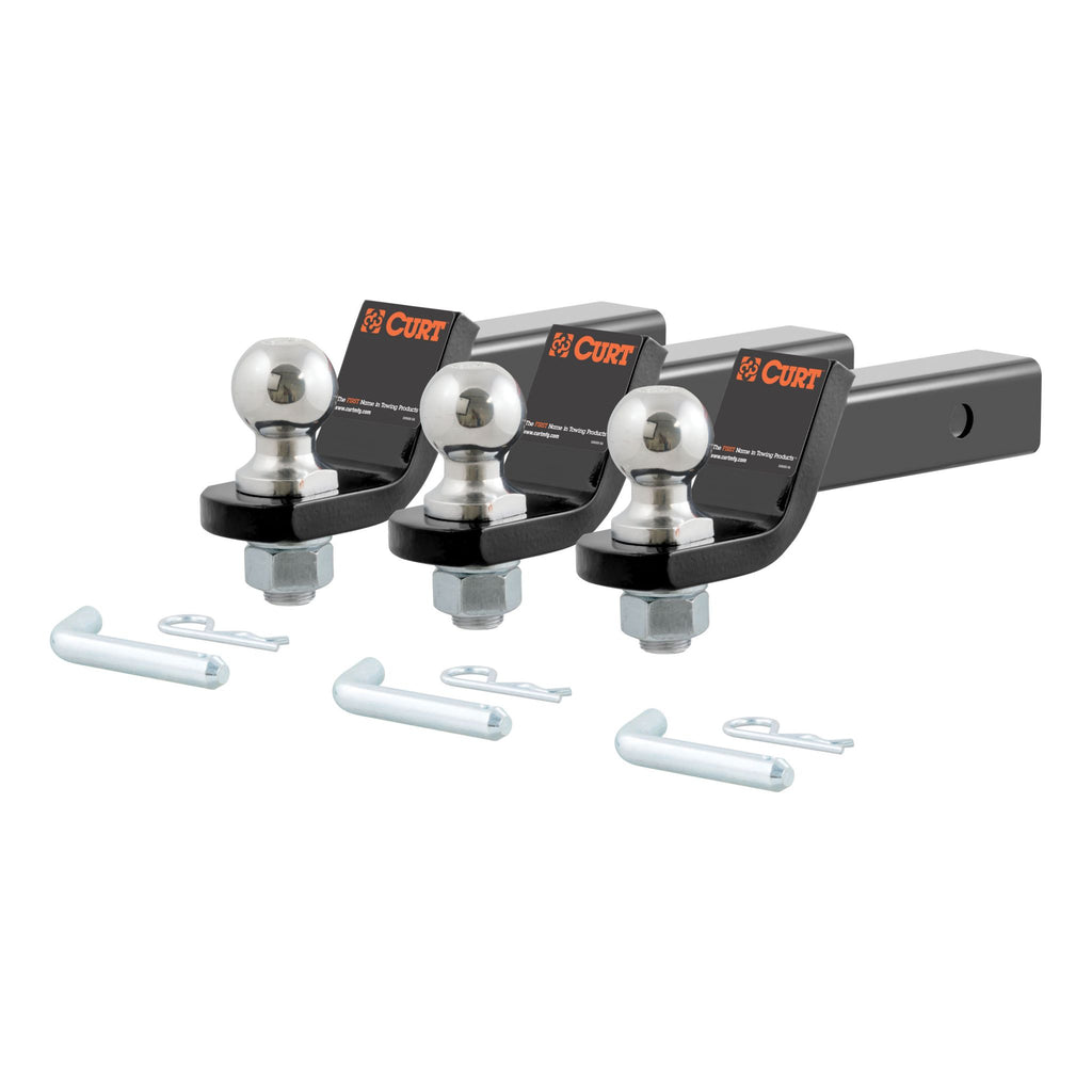 Loaded Ball Mounts with 2" Balls (2" Shank 7500 lbs. 2" Drop 3-Pack)