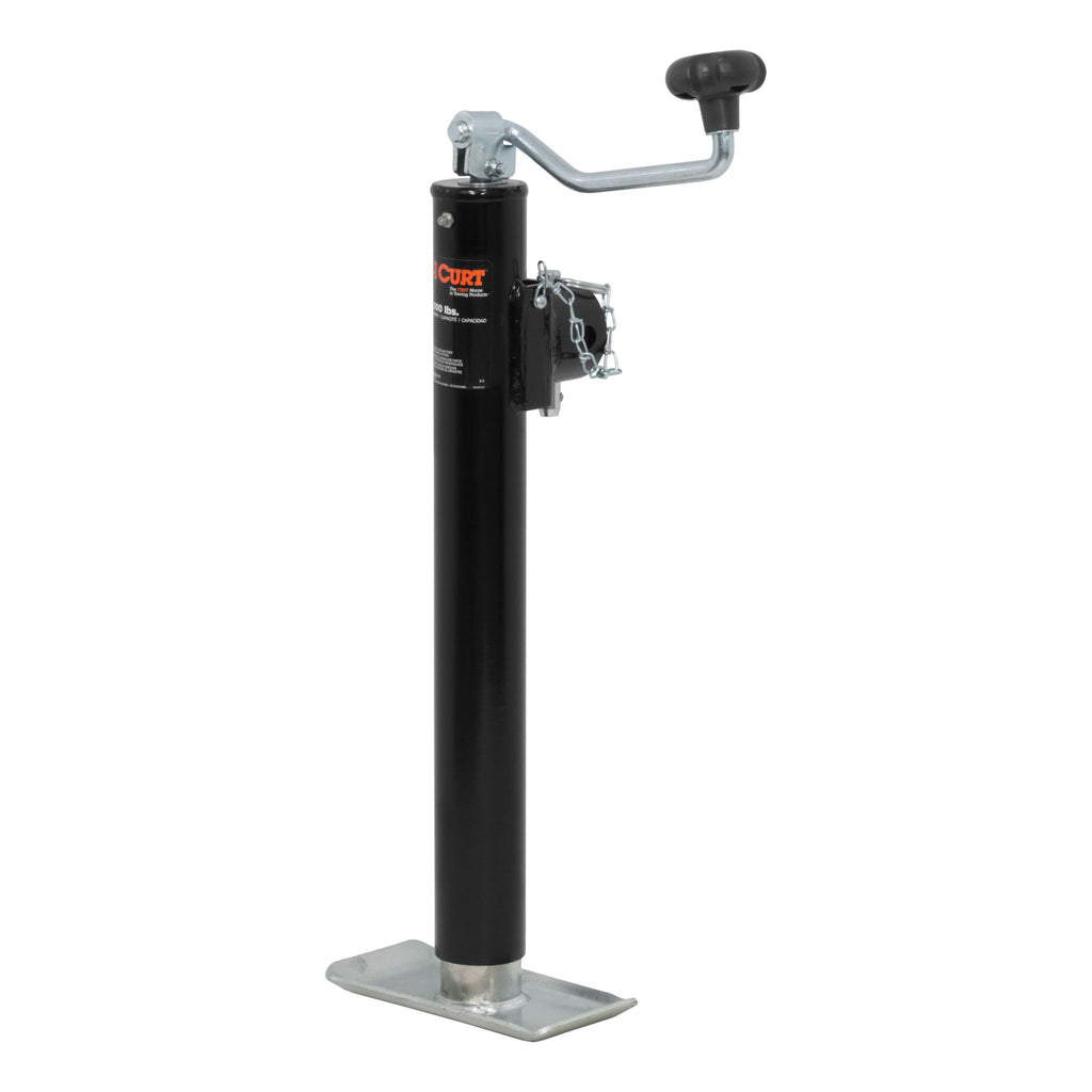 Pipe-Mount Swivel Jack with Top Handle (5000 lbs 15" Travel)
