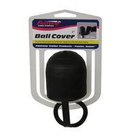 Covers 2'' ball. Keeps grease where it belongs. Tether secures while towing.