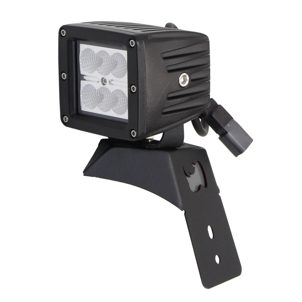 Go Rhino - 730035T - Jeep Wrangler JL & JLU Hood Latch Pod Mount kit for a Single Cube