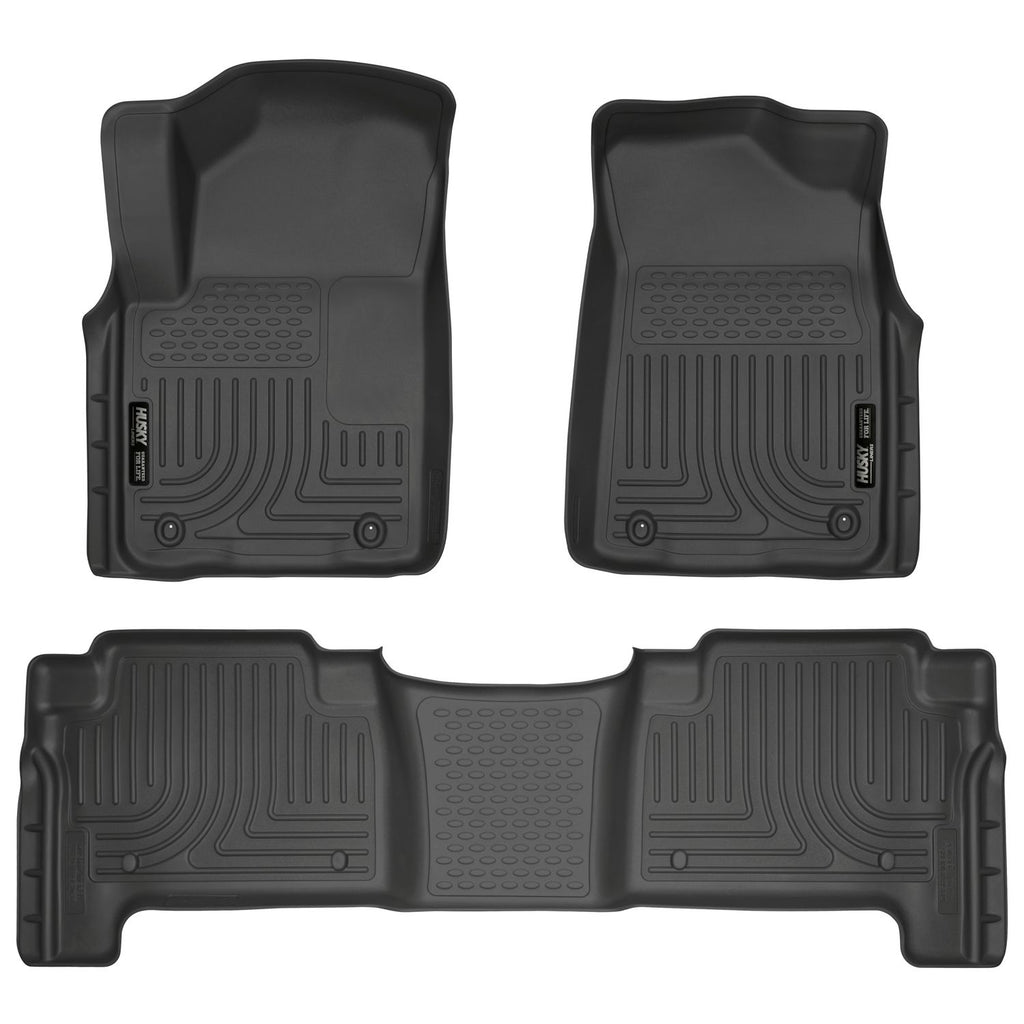 Husky Liners 98611 | Husky Liners Front & 2nd Seat Floor Liners, Fits 11-15 QX56 CUSTOM MOLDED FRONT/2ND SEAT FLOOR LINERS WEATHERBEATER BLACK