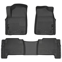 Husky Liners 98611 | Husky Liners Front & 2nd Seat Floor Liners, Fits 11-15 QX56 CUSTOM MOLDED FRONT/2ND SEAT FLOOR LINERS WEATHERBEATER BLACK