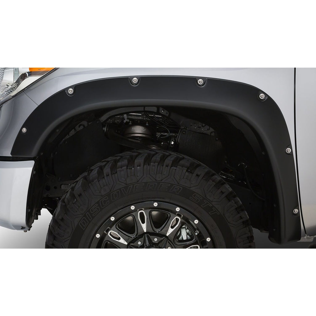 Stampede 8431-2 Black Ruff Riderz Smooth Finish 4-Piece Fender Flare for 2014-2021 Toyota Tundra | Fits 66.7/78.7/97.6 In. Bed