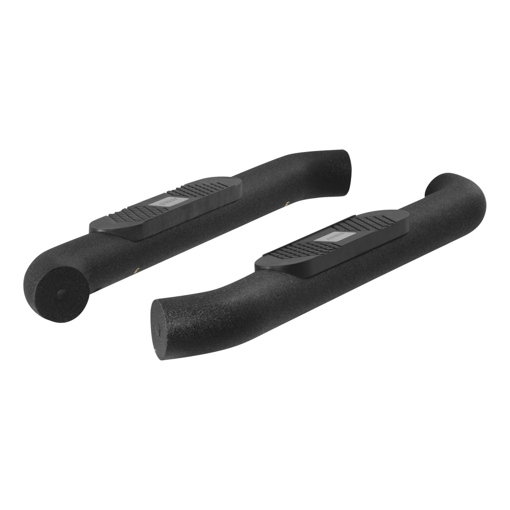 Big Step 4" Black Aluminum Round Side Bars Select Jeep Wrangler JK
