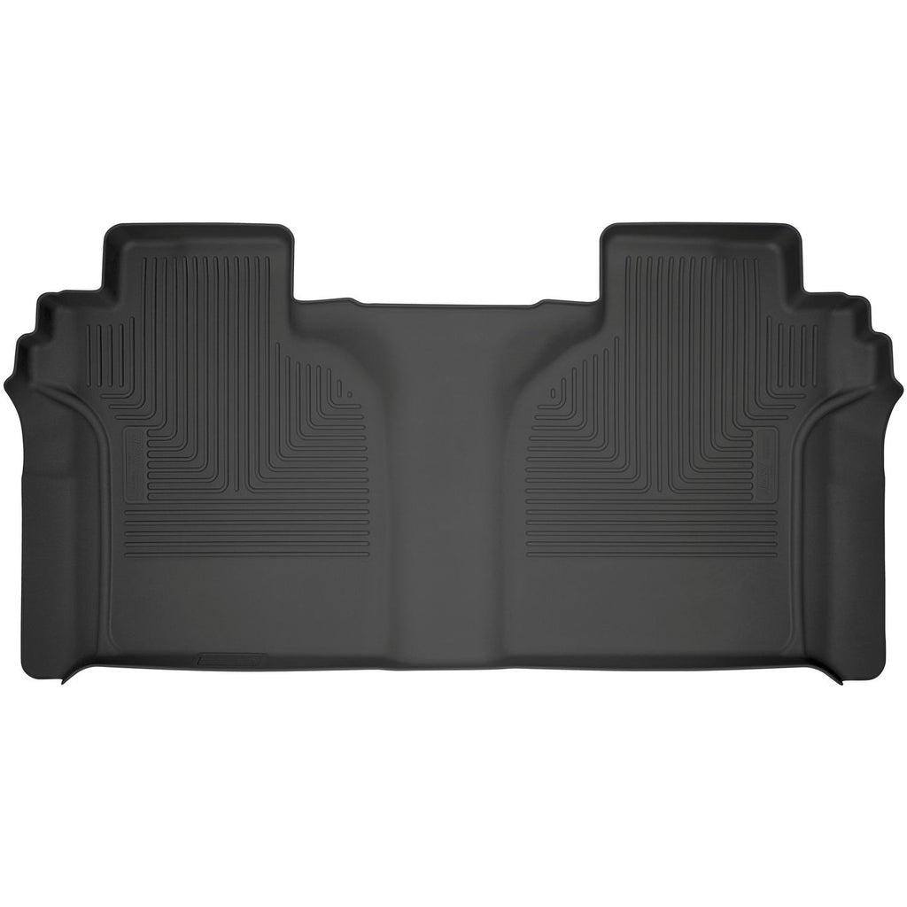 Husky Liners 14201 | Husky Liners 2nd Seat Floor Liner, Fits 19-C SILVERADO/SIERRA 1500 CREW CAB 2ND SEAT FLOOR LINERS BLACK WEATHERBEATER SERIES