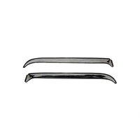 Auto Ventshade 12067 Ventshade With Stainless Steel Finish 2-Piece Set For 1967-1972 Ford F-250 F-350