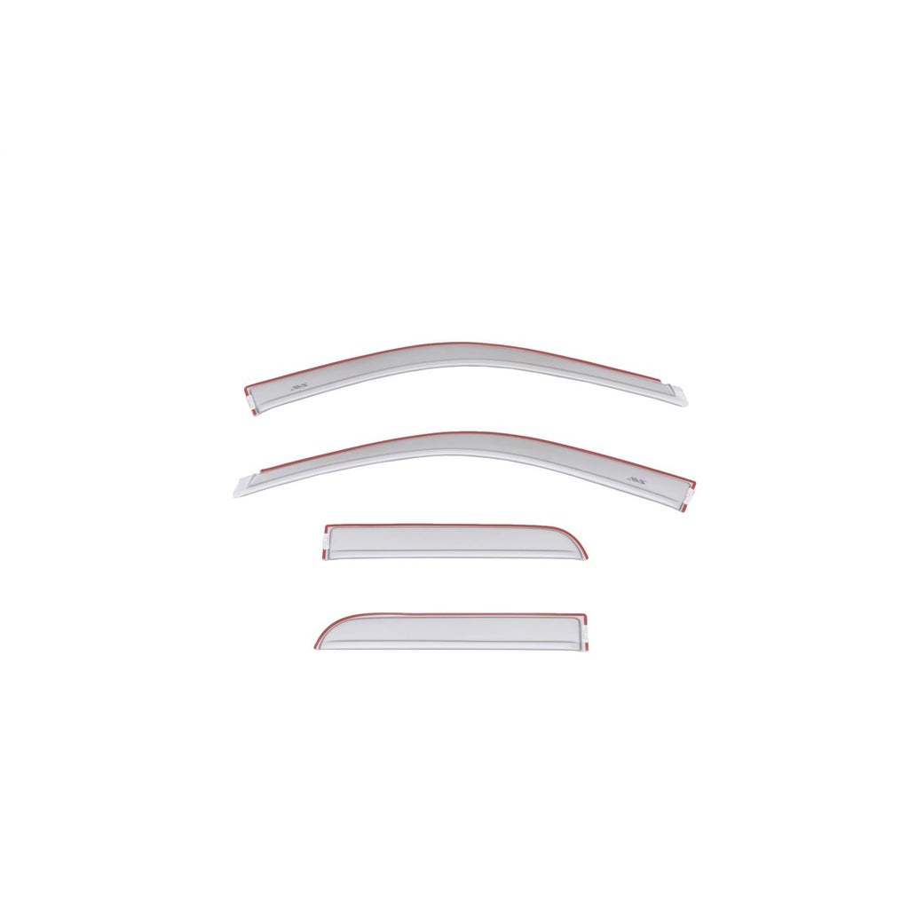 Auto Ventshade 994003-PS2 Color Match Low Profile Ventvisor Side Window Deflector 4-Piece Set for 2015-2018 Ram 1500; 2019-2022 Ram 1500 Classic Fits Quad Cab in Bright Silver Metallic